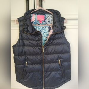 SOLD Lilly Pulitzer Black Puffer Vest